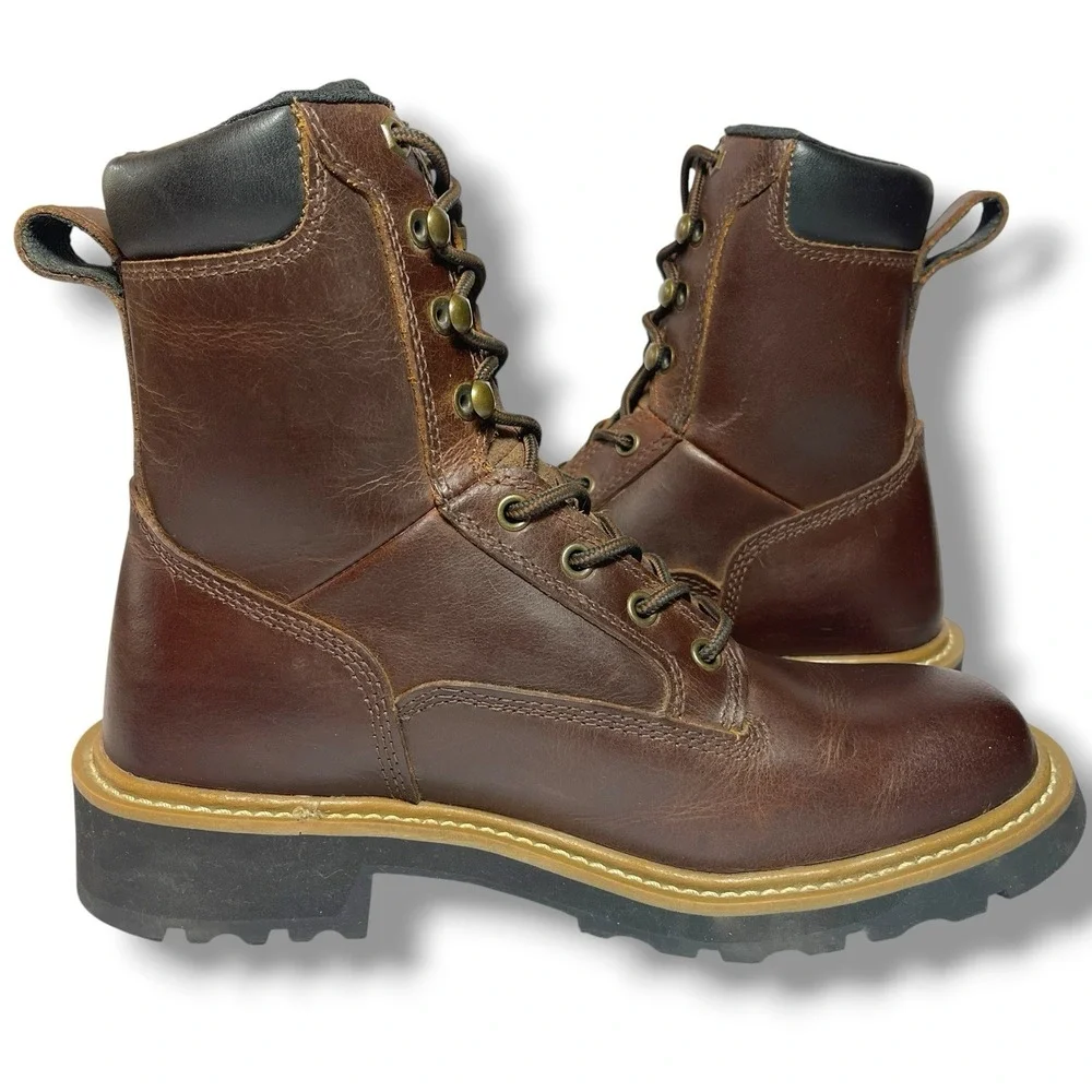 Noble Outfitter‎ Men's Style #65054 Work Boots Size 8 Brown Leather Worn Once